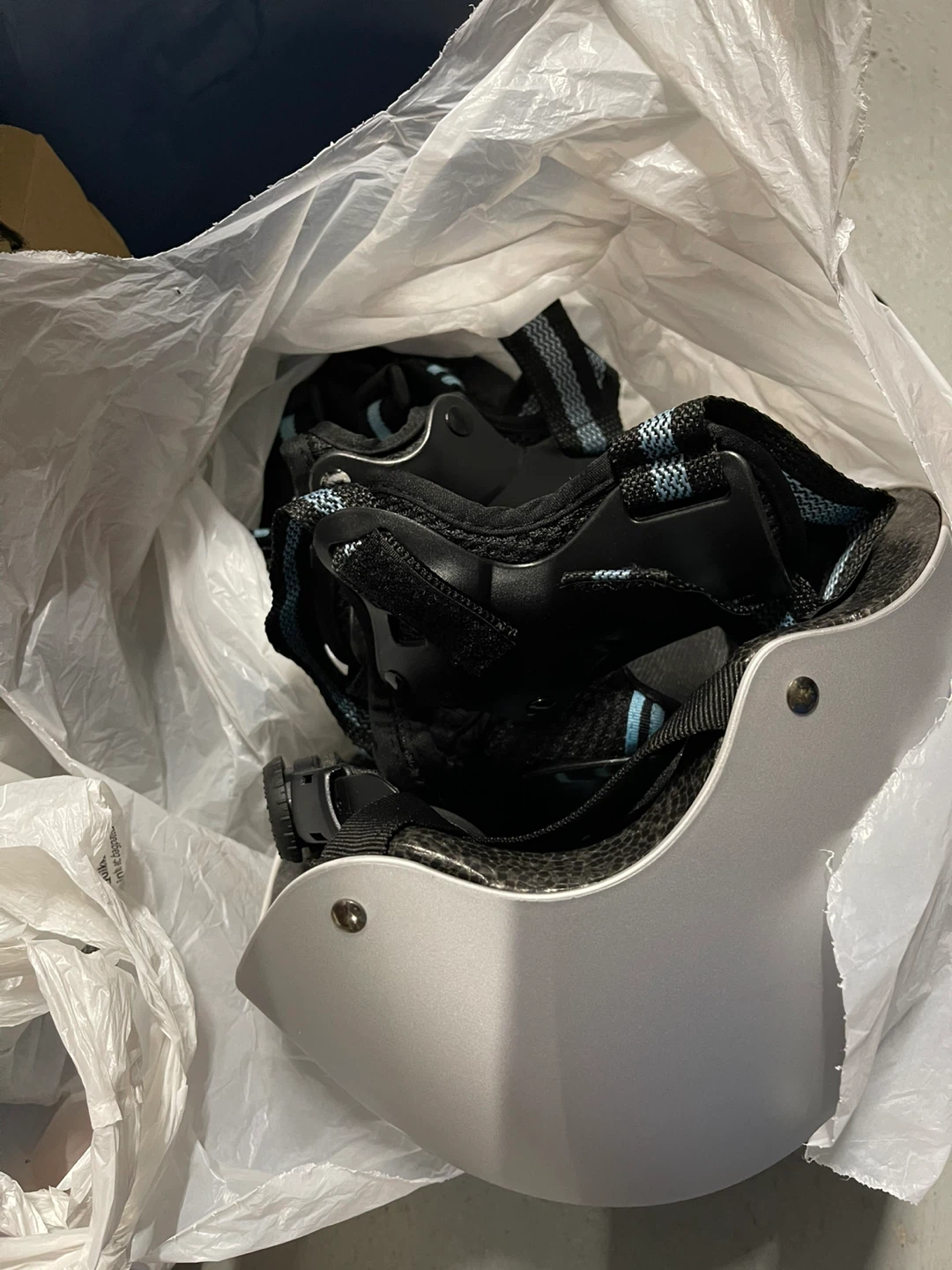 White Helmet and Protective Gear Set - photo 2