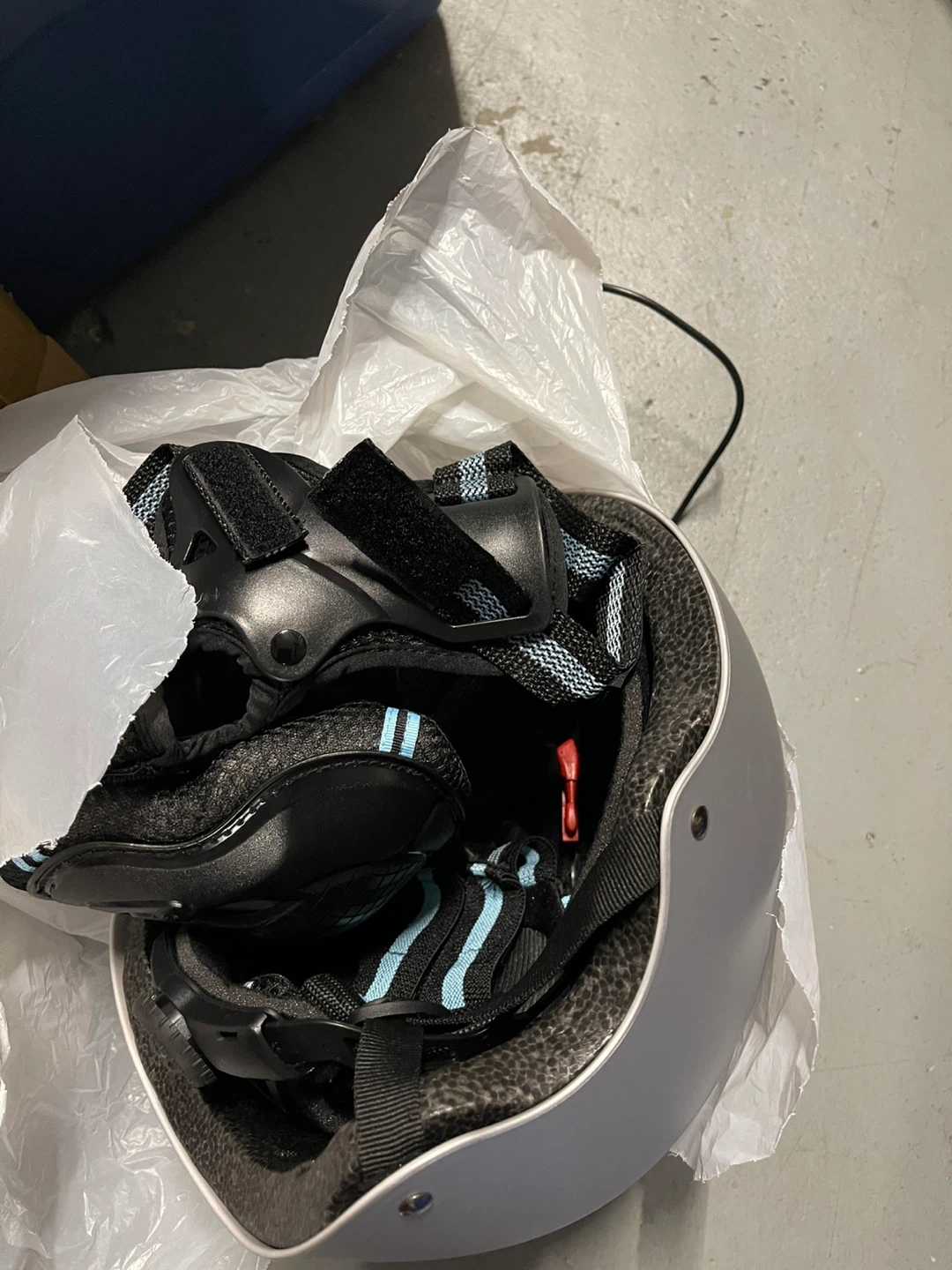 White Helmet and Protective Gear Set - photo 3