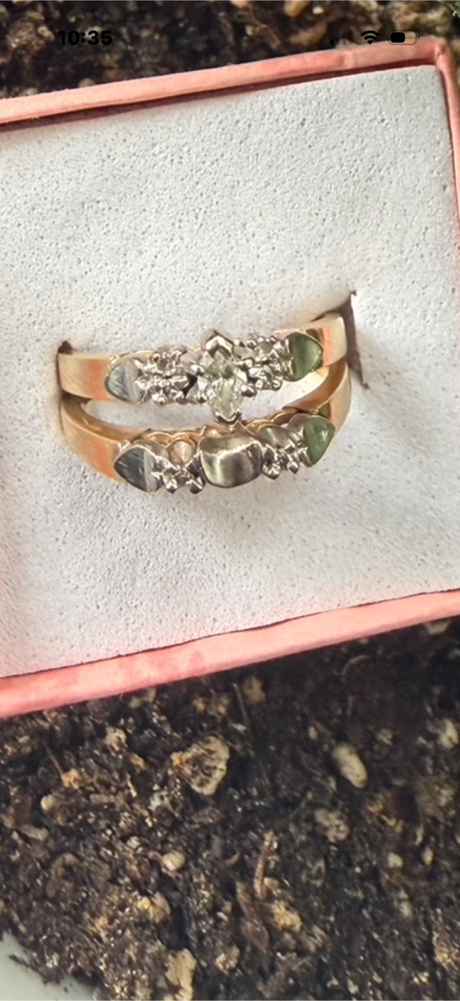 14k diamond ring and band - photo 2