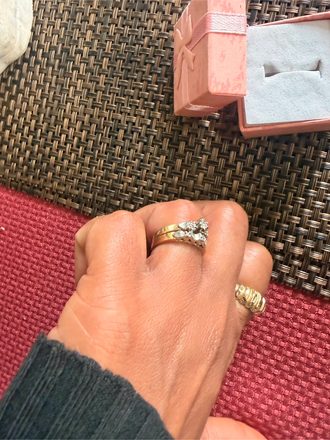 14k diamond ring and band - photo 3
