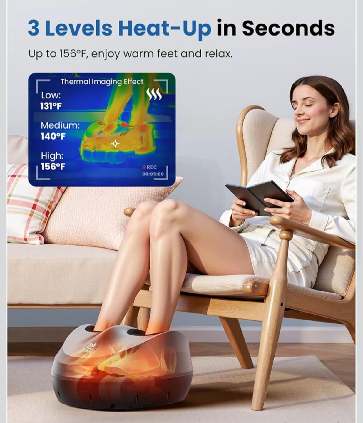 BOB AND BRAD Foot Massager Machine with Heat - photo 3