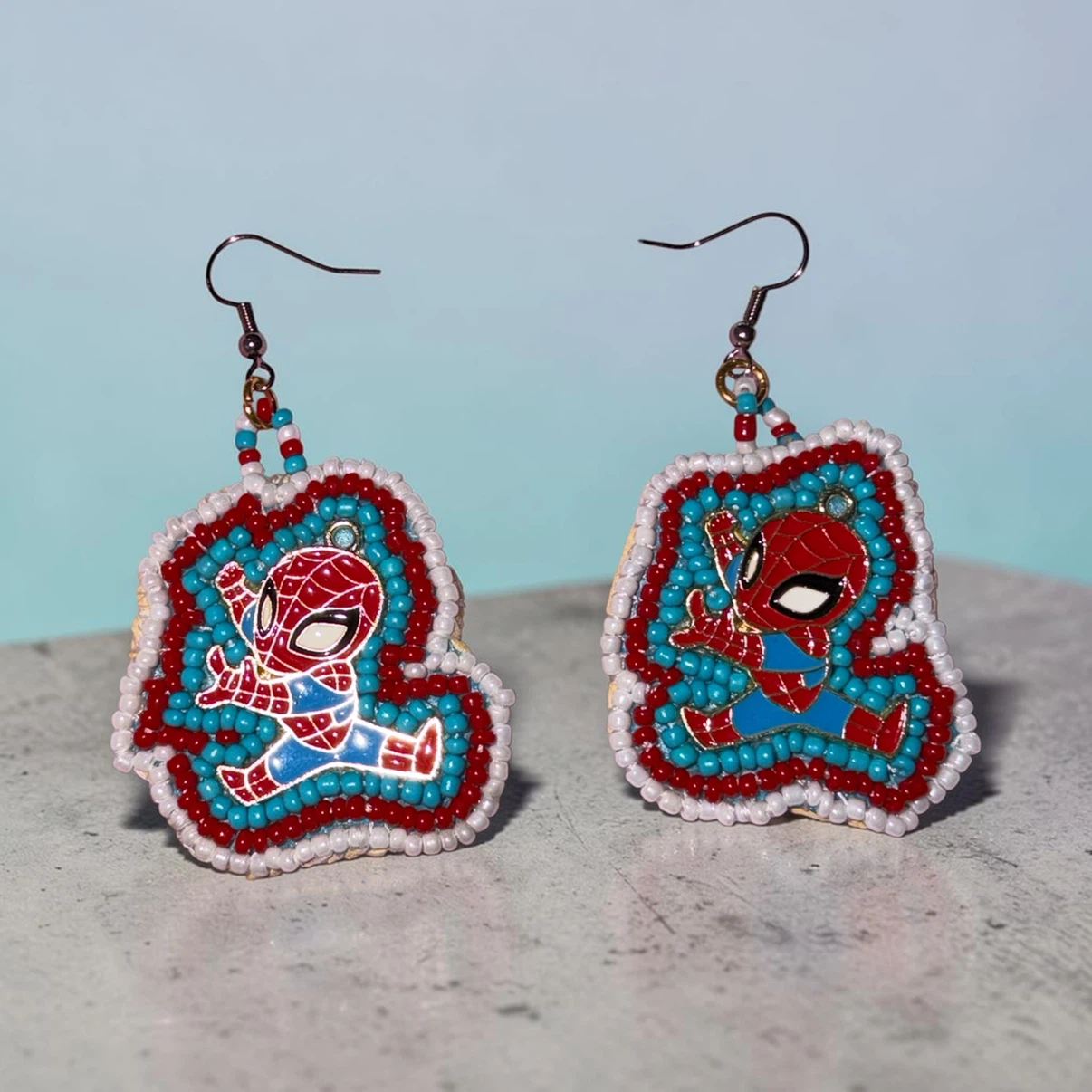 Handmade Spiderman Earrings