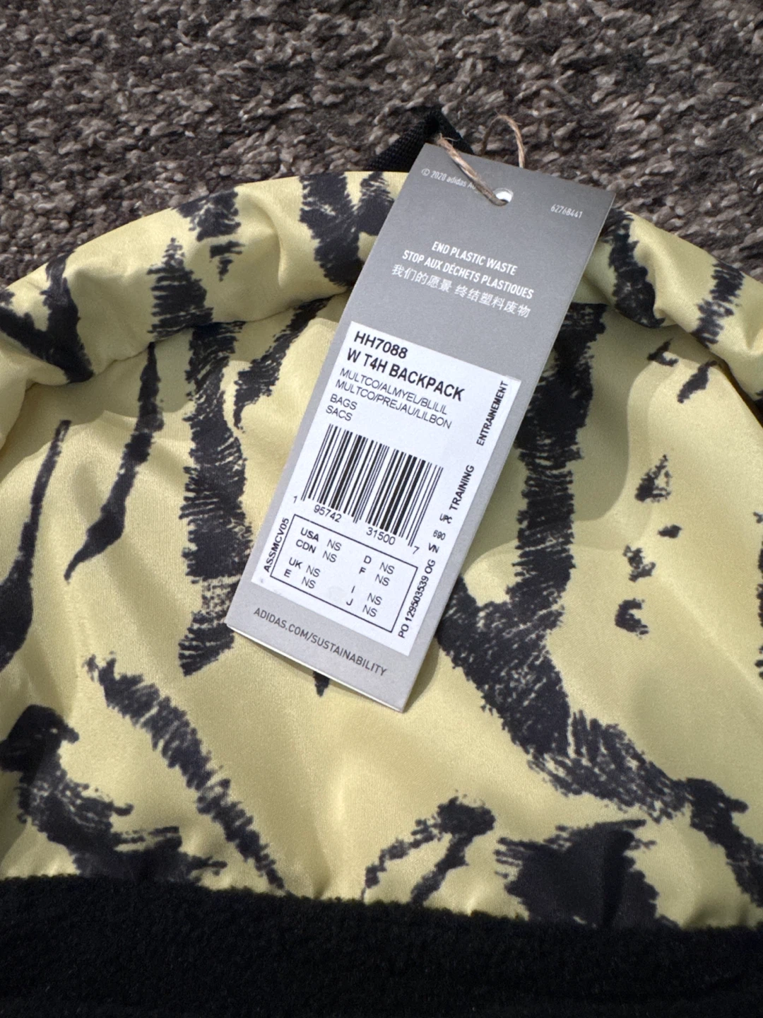 Adidas Backpack - Yellow Tiger Print - photo 2