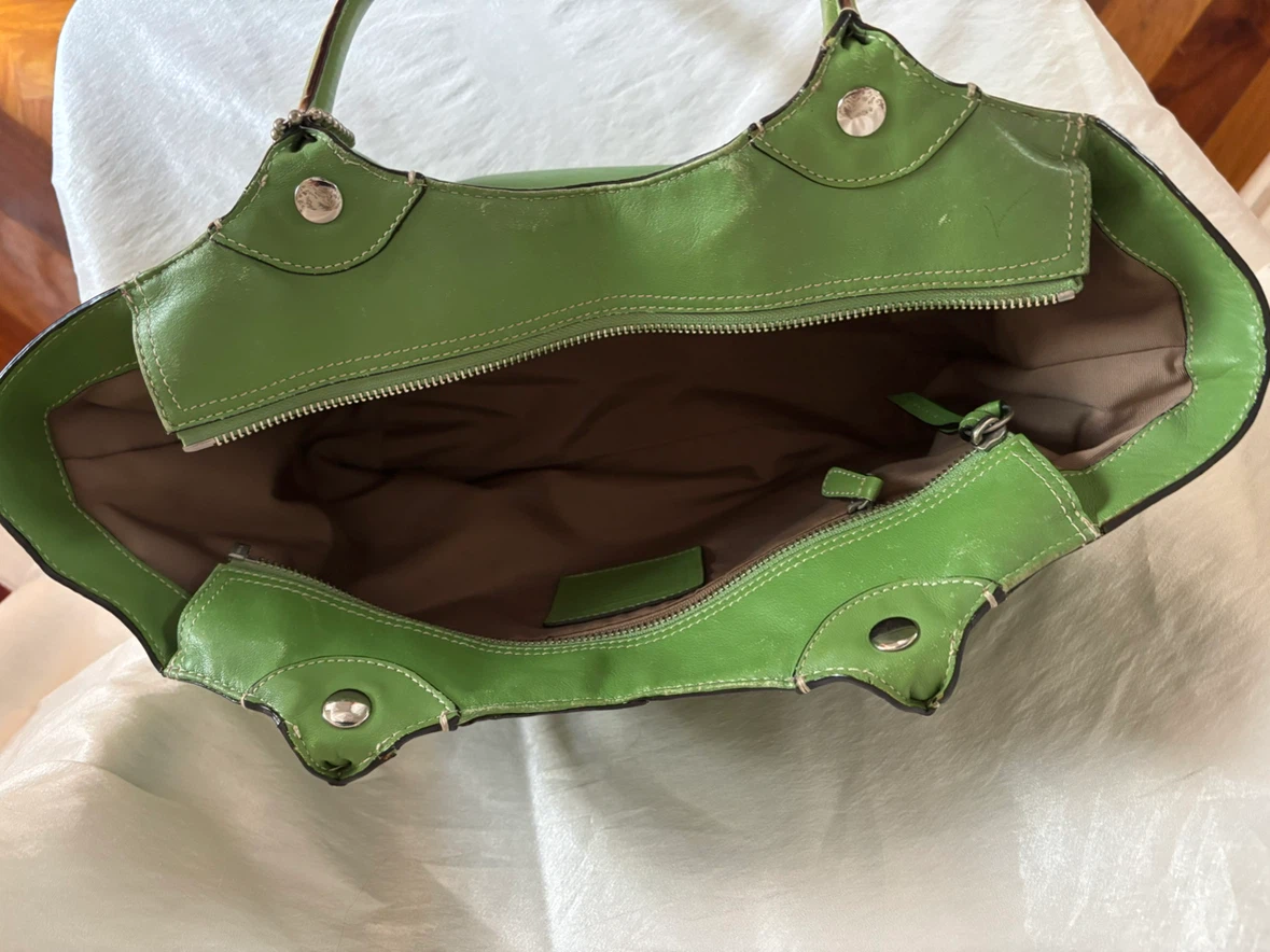 Green Leather Coach Shoulder Bag - photo 3