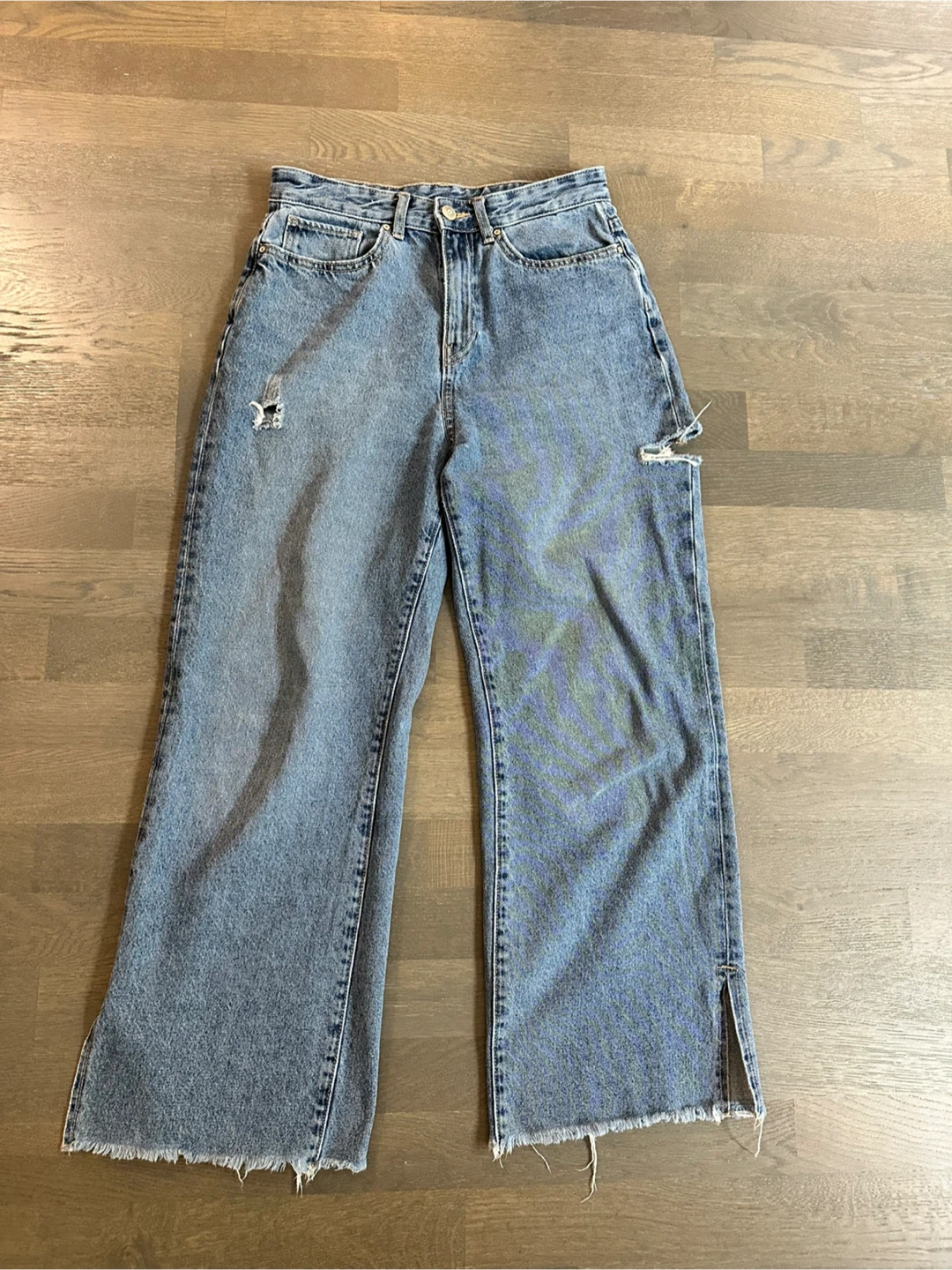 🇰🇷SPAO Wide Leg Jeans with Rips - photo 2