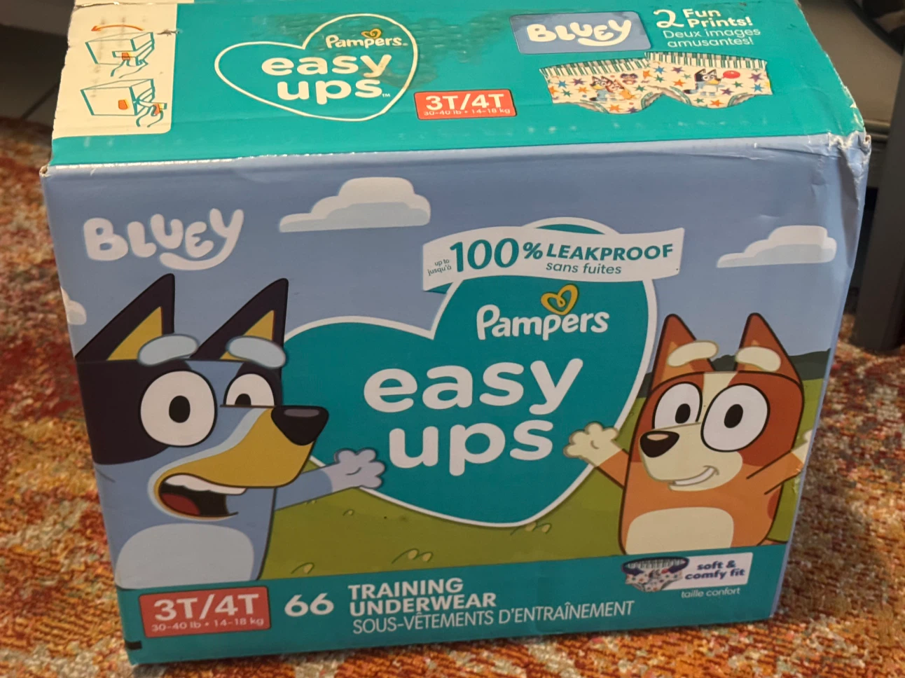 Pampers Easy Ups Training Underwear Bluey 3T/4T 66 Count - photo 2