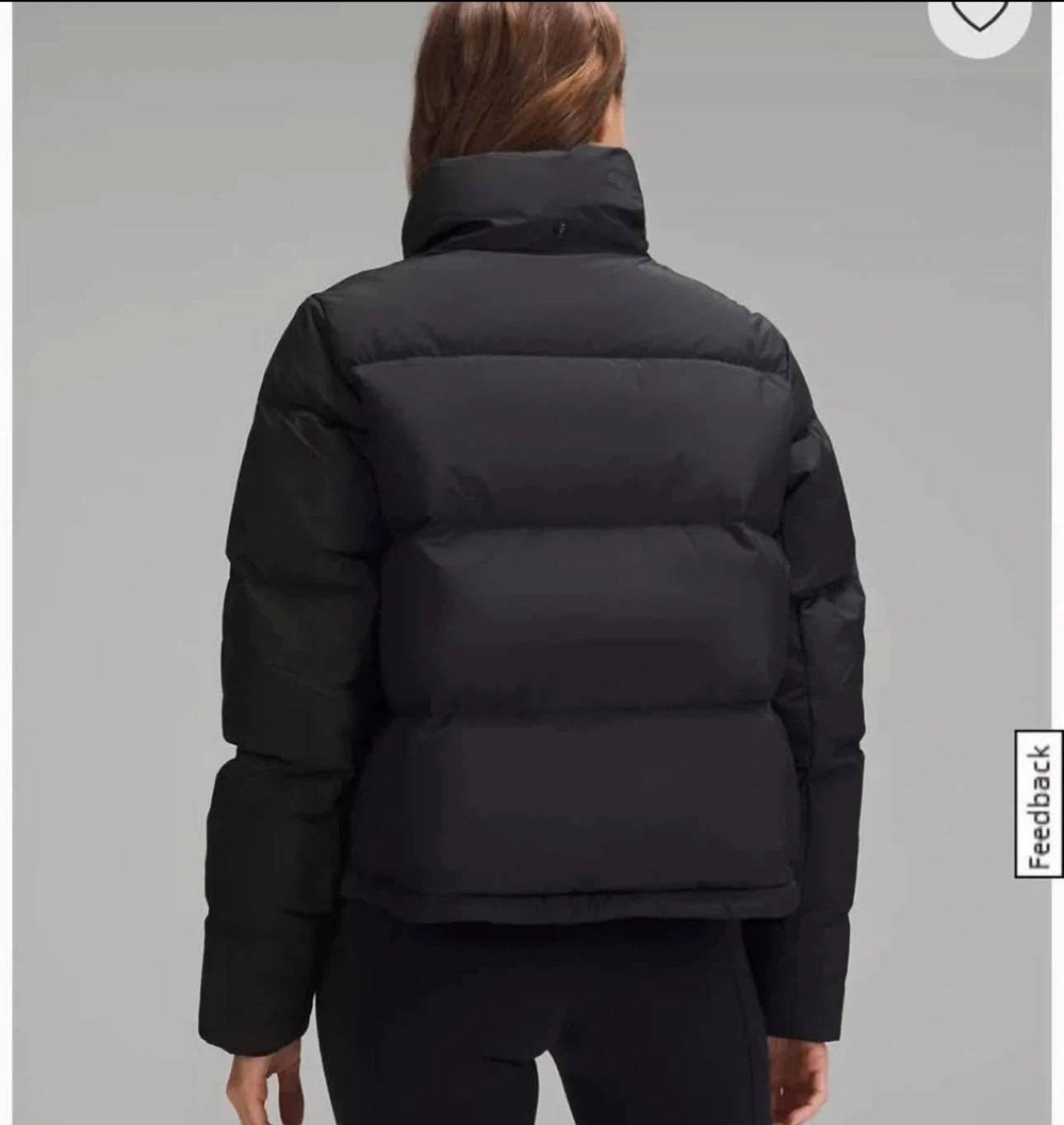 Lululemon Wunder Puff Cropped Jacket Black Size 10 - photo 2