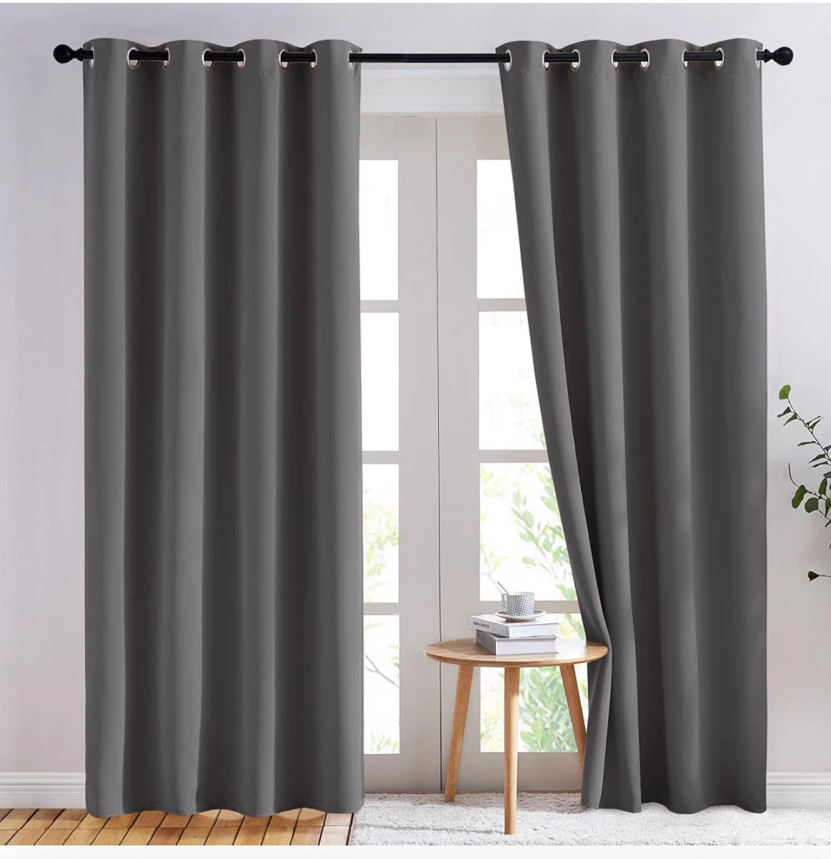 Grey Grommet Curtains