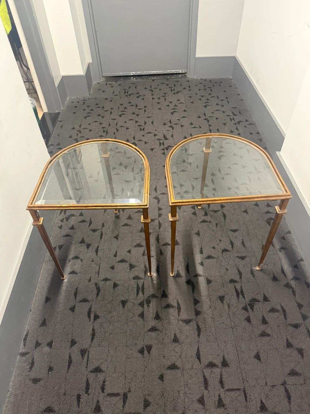 ✨ Vintage Brass & Glass End Tables (Matching Pair) ✨