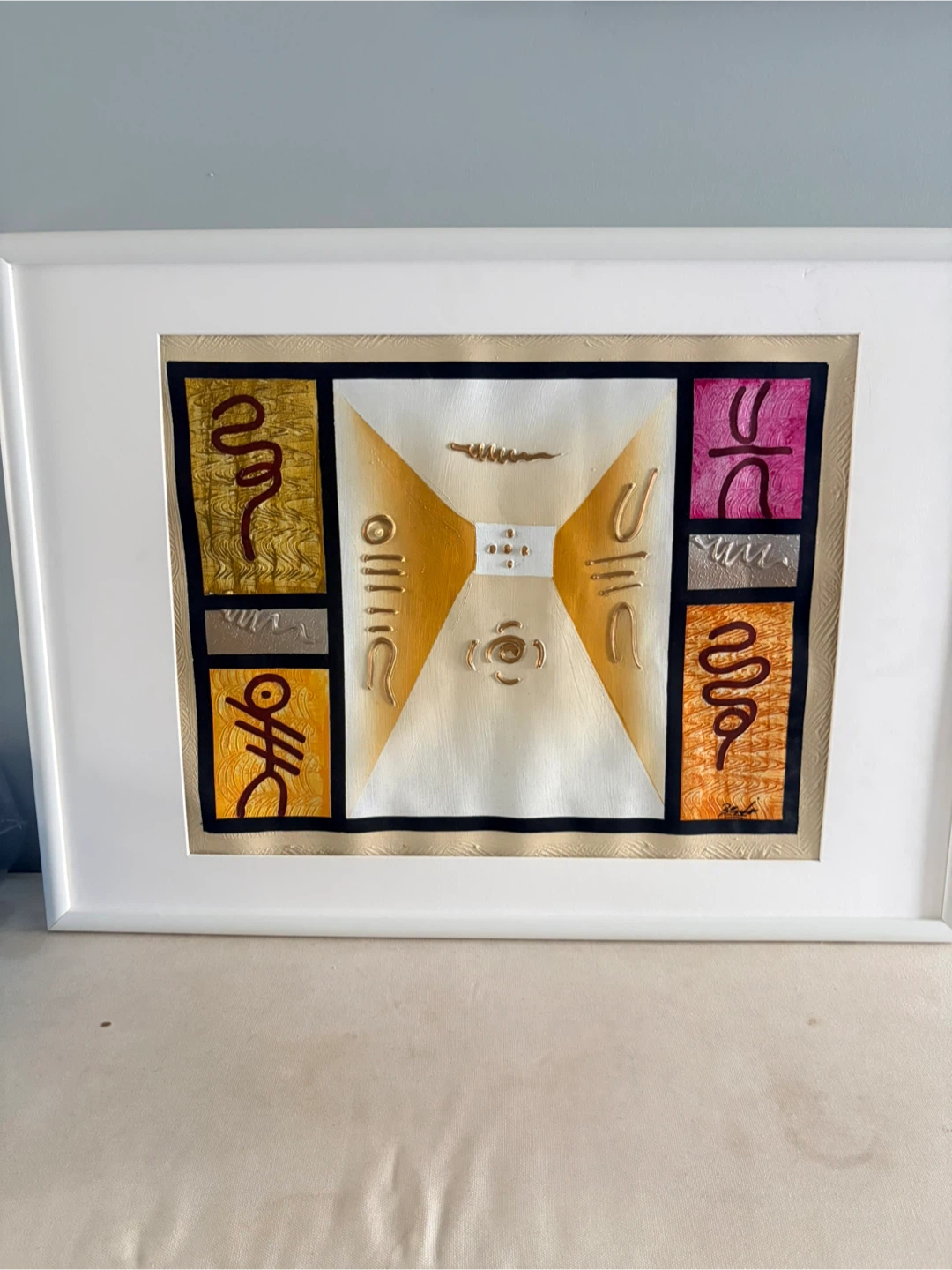 Framed Abstract Artwork