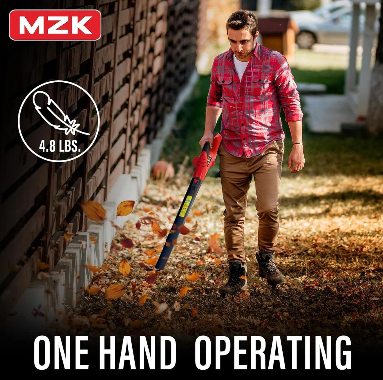 MZK Cordless Leaf Blower,20V Battery Powered Leaf Blower - photo 3