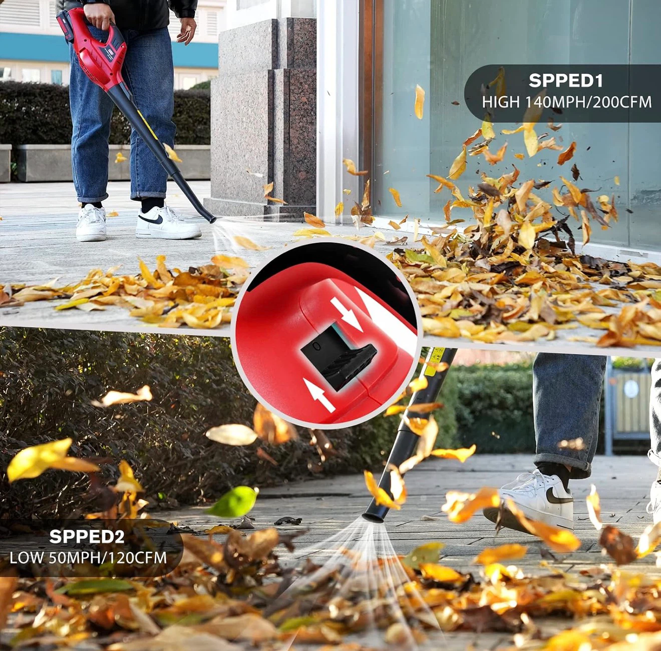MZK Cordless Leaf Blower,20V Battery Powered Leaf Blower - photo 5
