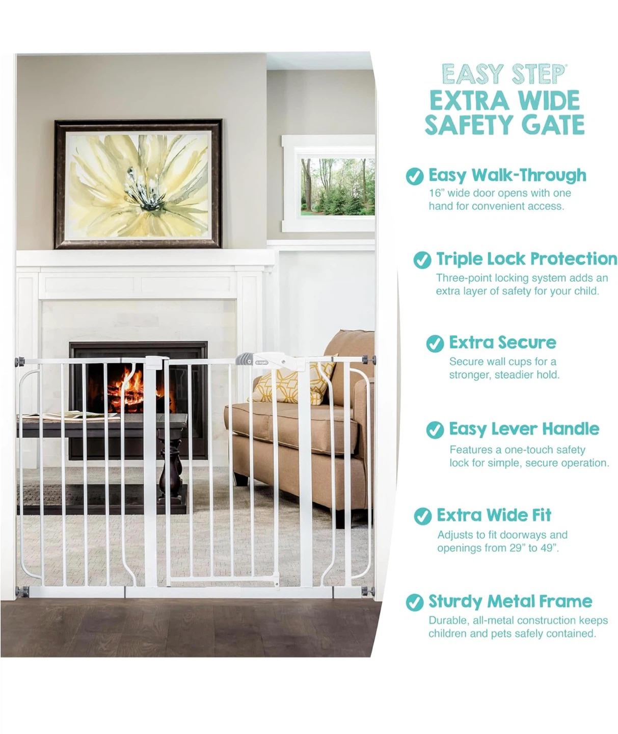 Regalo Easy Step Extra Wide Safety Gate - photo 4
