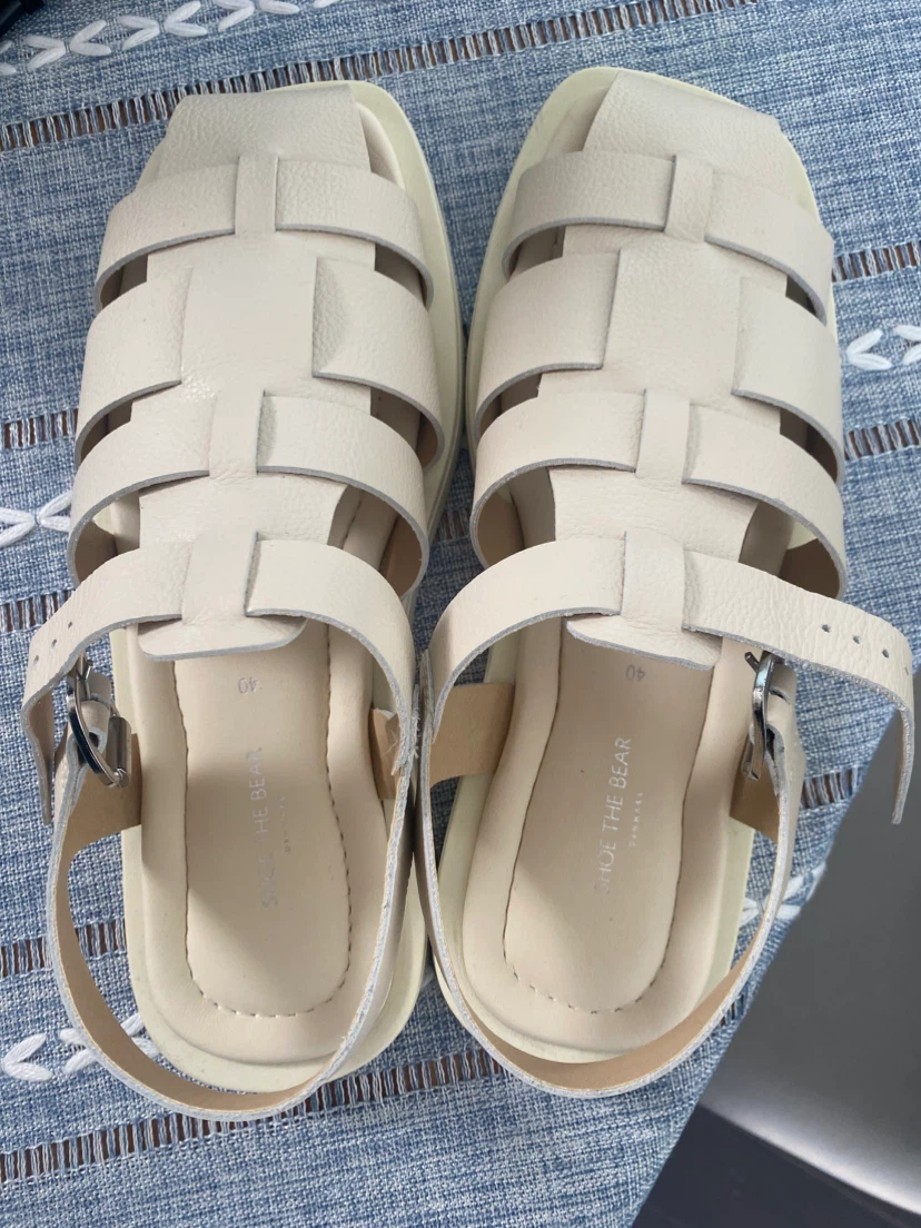 SHOE THE BEAR Cream Woven Gladiator Sandals - photo 2