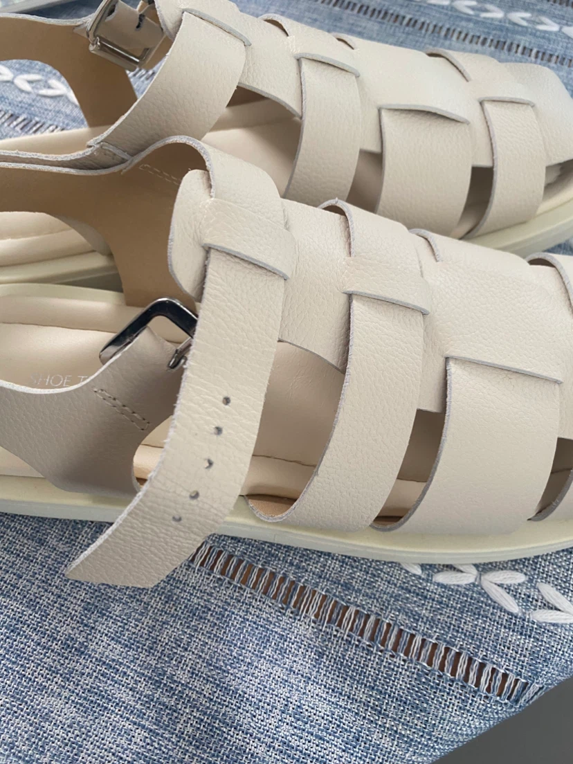 SHOE THE BEAR Cream Woven Gladiator Sandals - photo 3