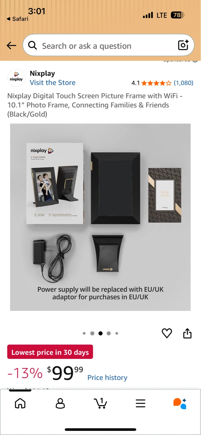 Nixplay Smart Photo Frame - 10.1" Touch Screen - photo 2
