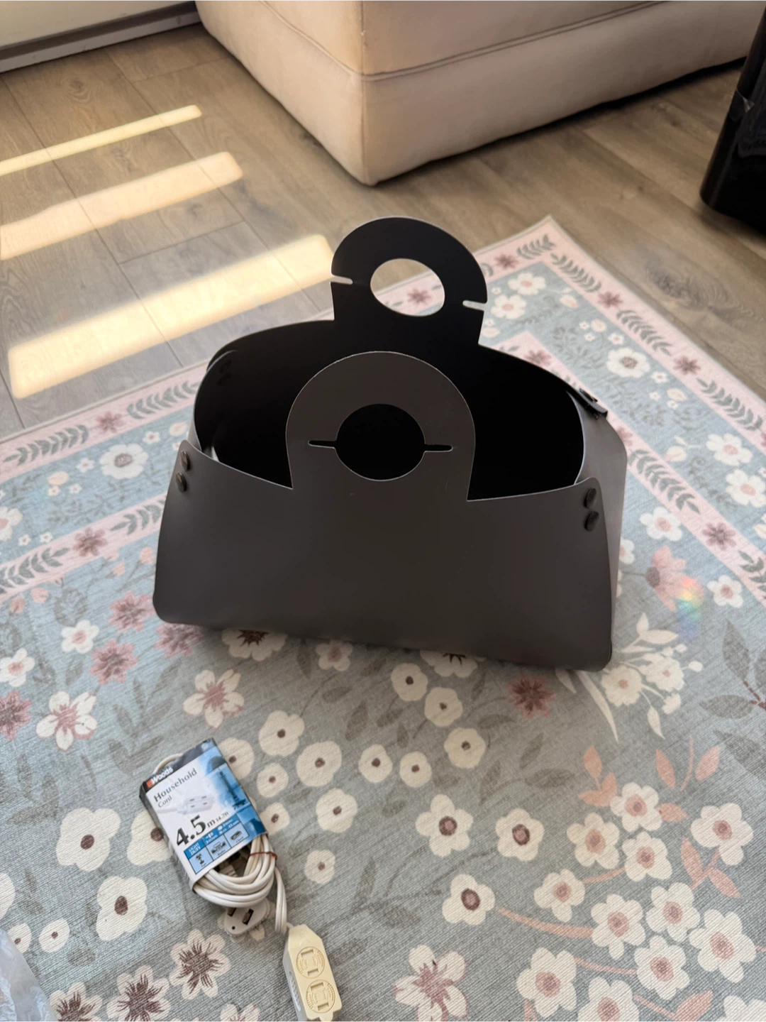 IKEA cable organizer. basket.