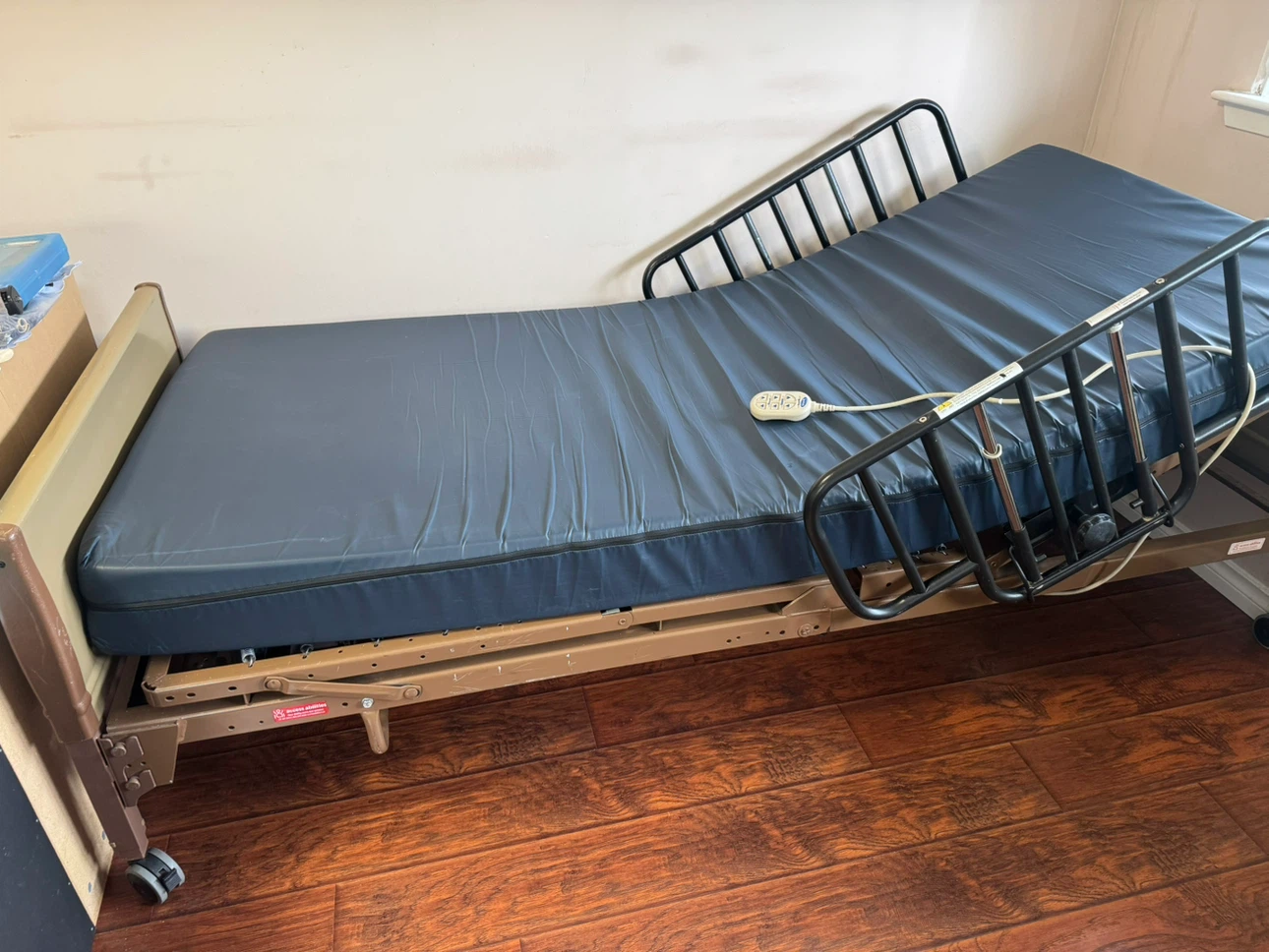 Hospital Bed with Mattress and Remote