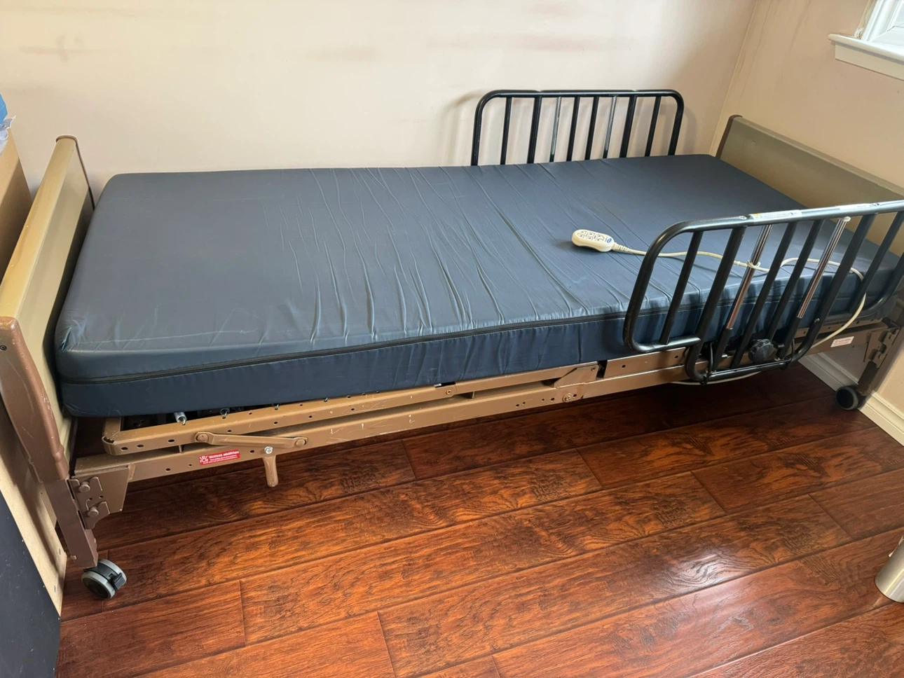 Hospital Bed with Mattress and Remote - photo 2