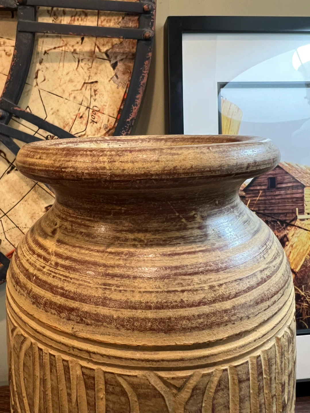 Vintage Style Earthy Terracotta Pottery Vase - photo 3
