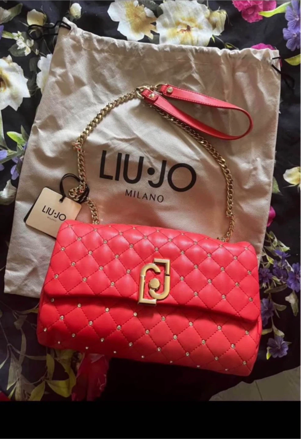 LIU JO Quilted Shoulder Bag - Red