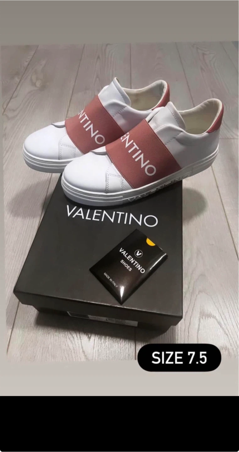 Valentino White Slip-On Sneakers