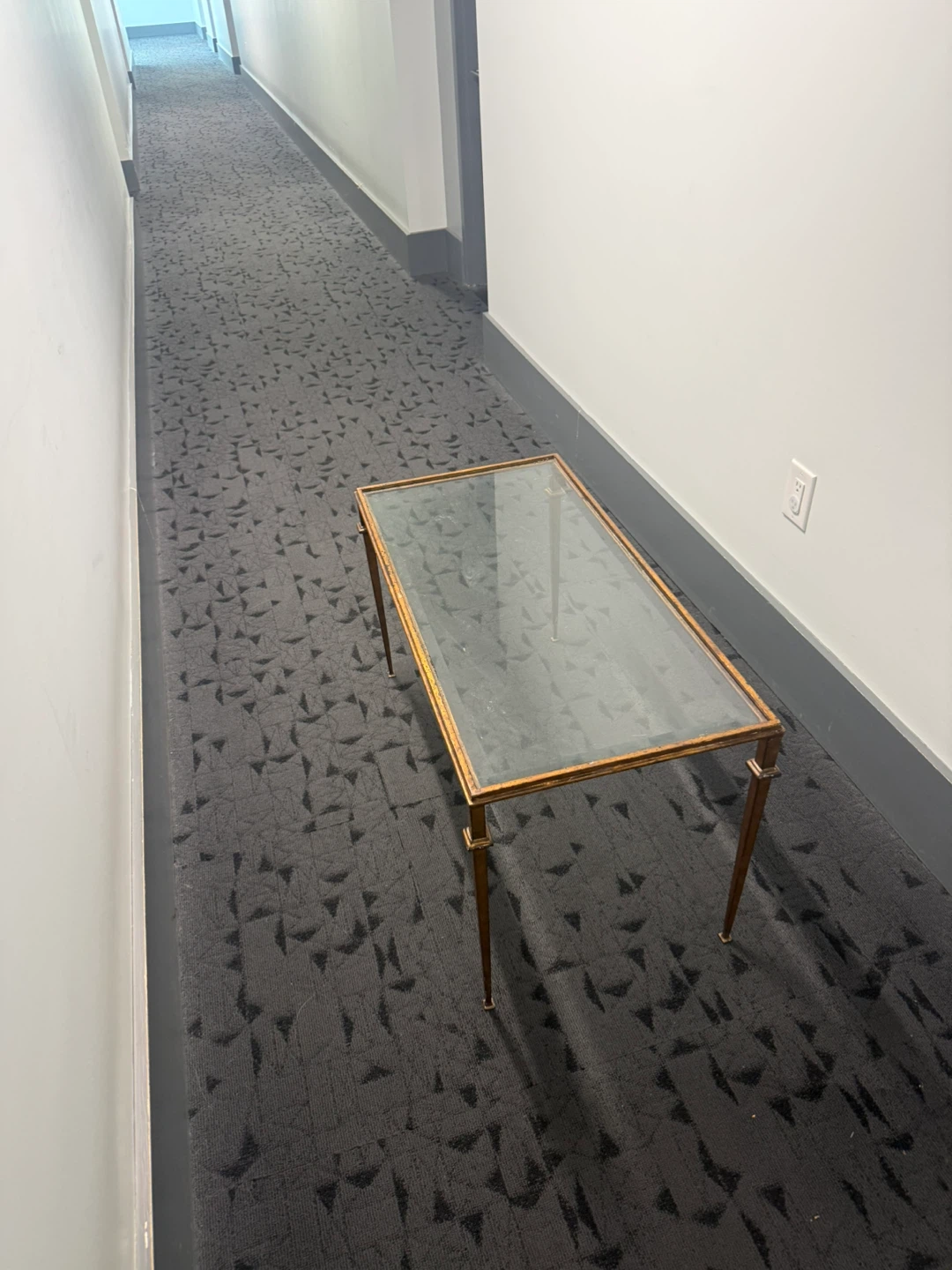Vintage Glass Top Coffee Table – Metal Frame - photo 4