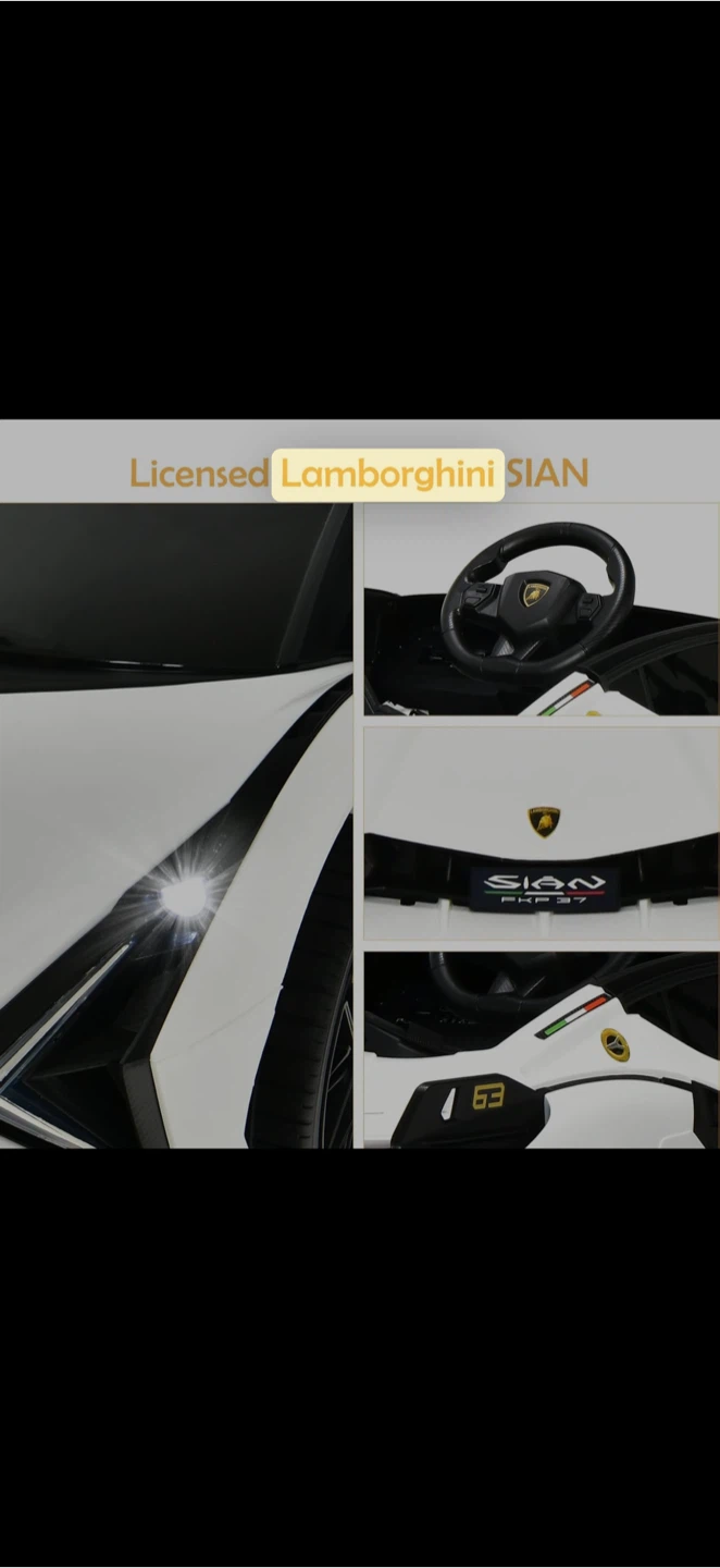 Licensed Lamborghini Sian Ride-On Car for Kids - photo 4