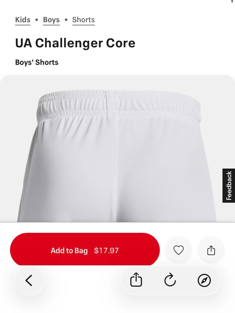 Under Armour UA Challenger Core Boys' Shorts - photo 2