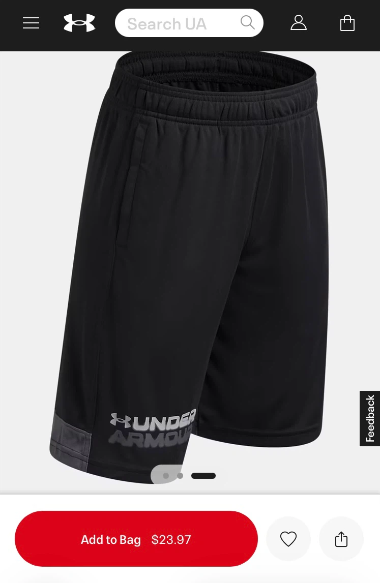 Under Armour Black Athletic Shorts