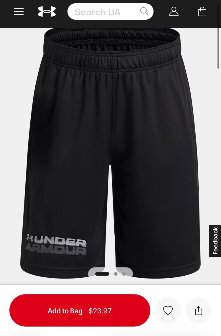 Under Armour Black Athletic Shorts - photo 2
