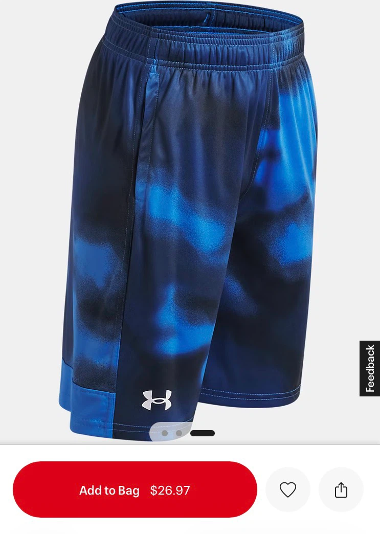 Under Armour Boys Athletic Shorts size YLG - photo 2