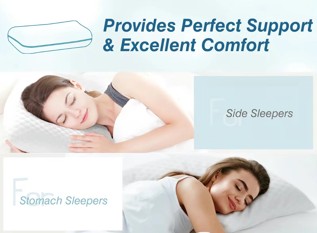 Memory Foam Pillows for Sleeping, Bed Pillow - photo 4
