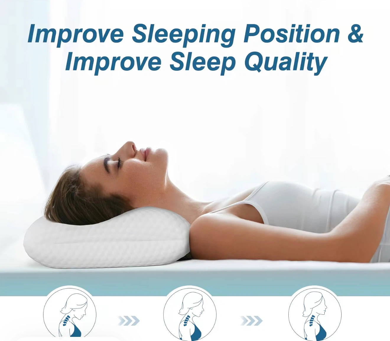 Memory Foam Pillows for Sleeping, Bed Pillow - photo 5