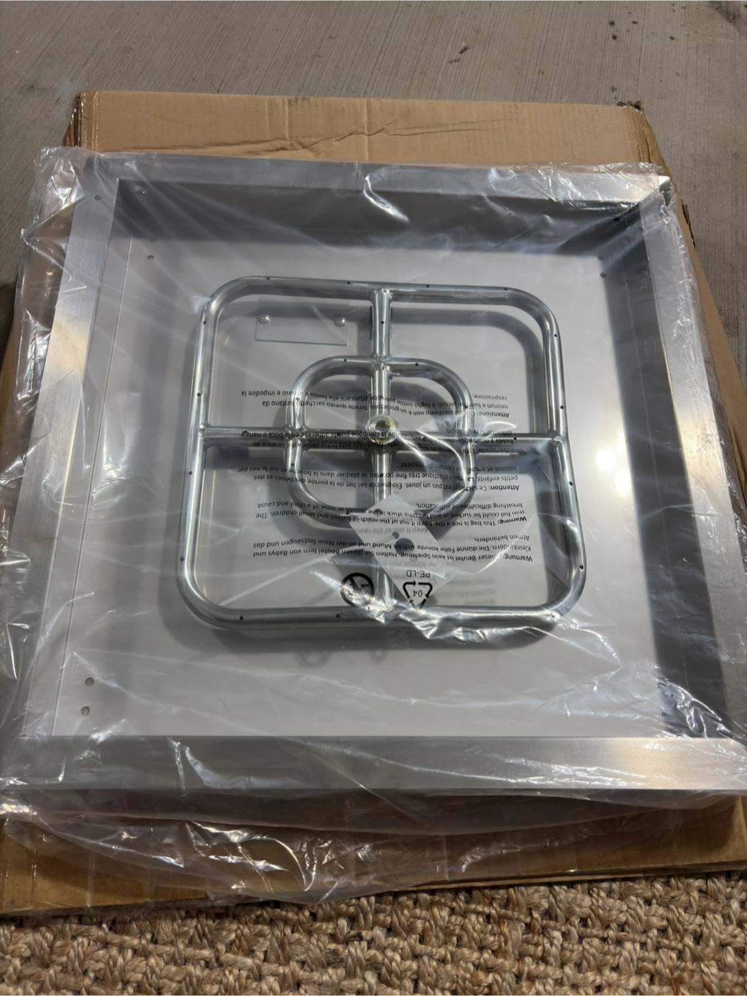 Square Stainless Steel Drop-in Fire Pit Burner Ring and Pan - photo 4