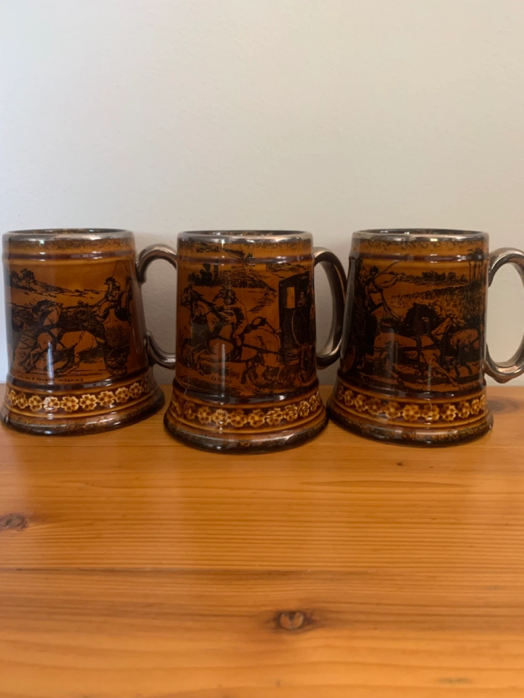 Set of 3 "Scenes from Coaching Days" Mugs