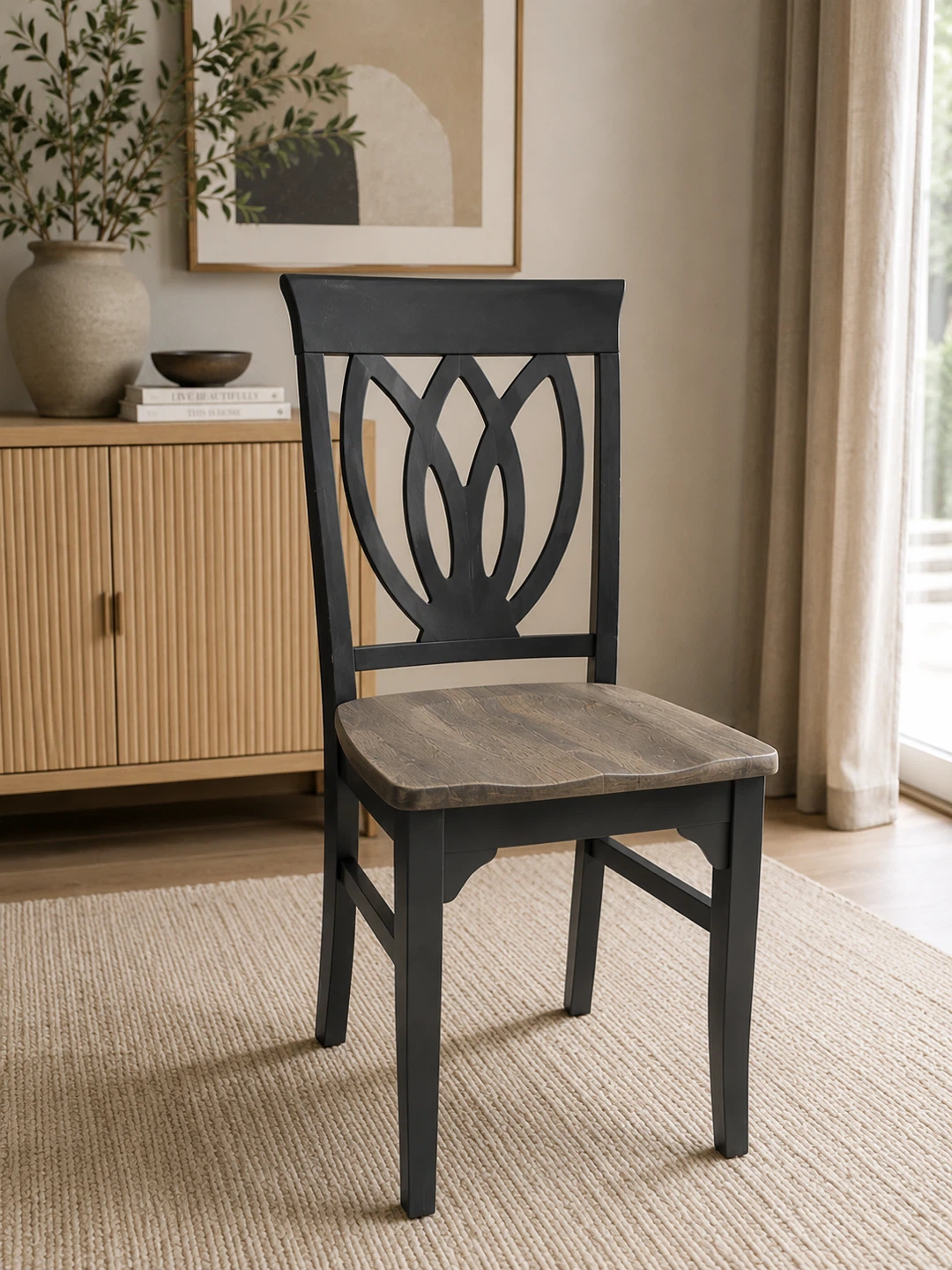 ✨ Solid Wood Gibbard Oval Dining Set | Table & 4 Pier 1 Chairs - photo 3