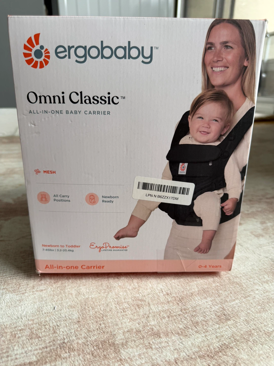 Ergobaby Omni Classic All-in-One Baby Carrier - Pure Black