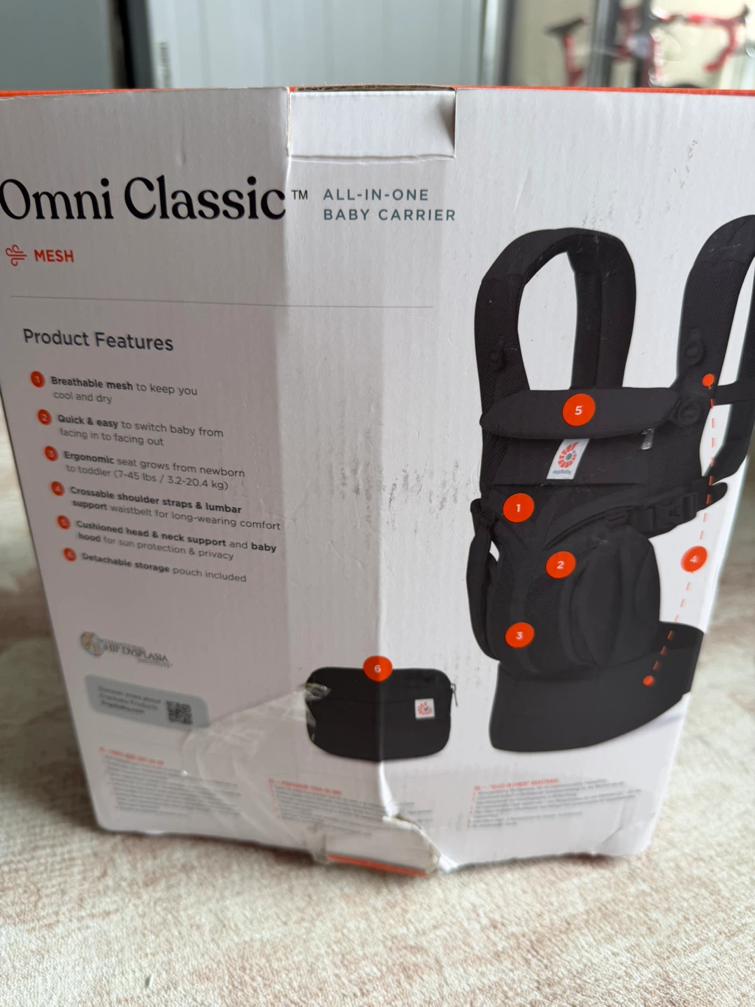 Ergobaby Omni Classic All-in-One Baby Carrier - Pure Black - photo 3