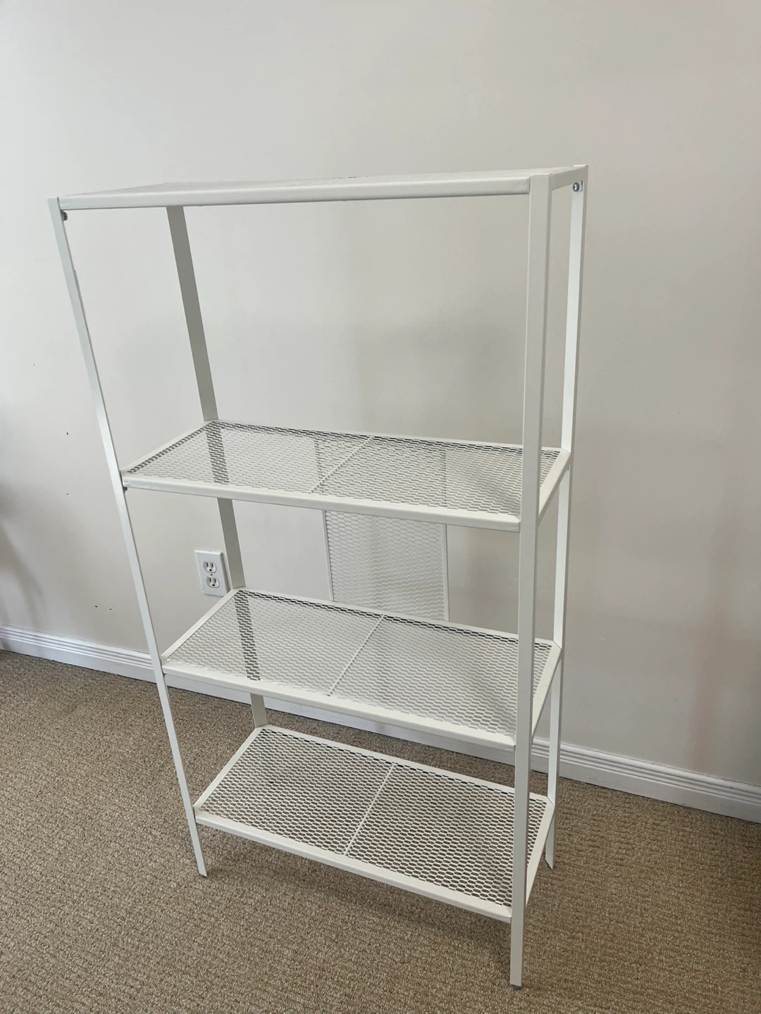 Ikea Baggebo White Metal Shelf Unit