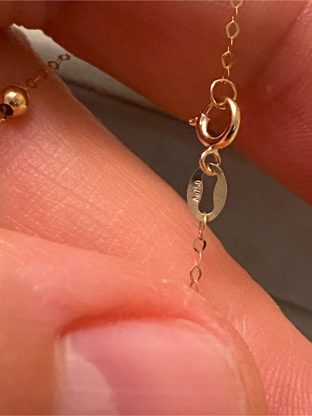 18K Gold Necklace with Pearls and Rubies - photo 3