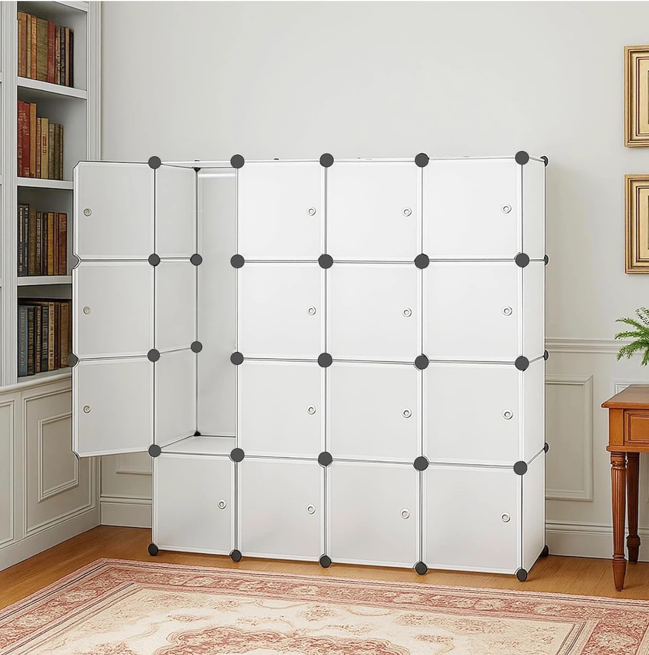 White Plastic Cube Storage Organizer - photo 2