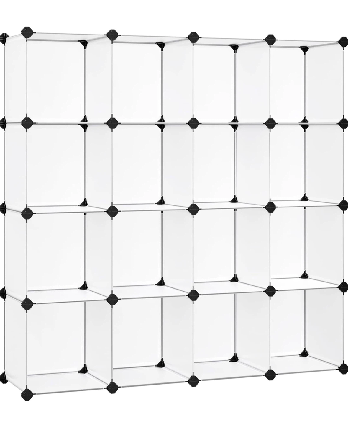 White Plastic Cube Storage Organizer - photo 3