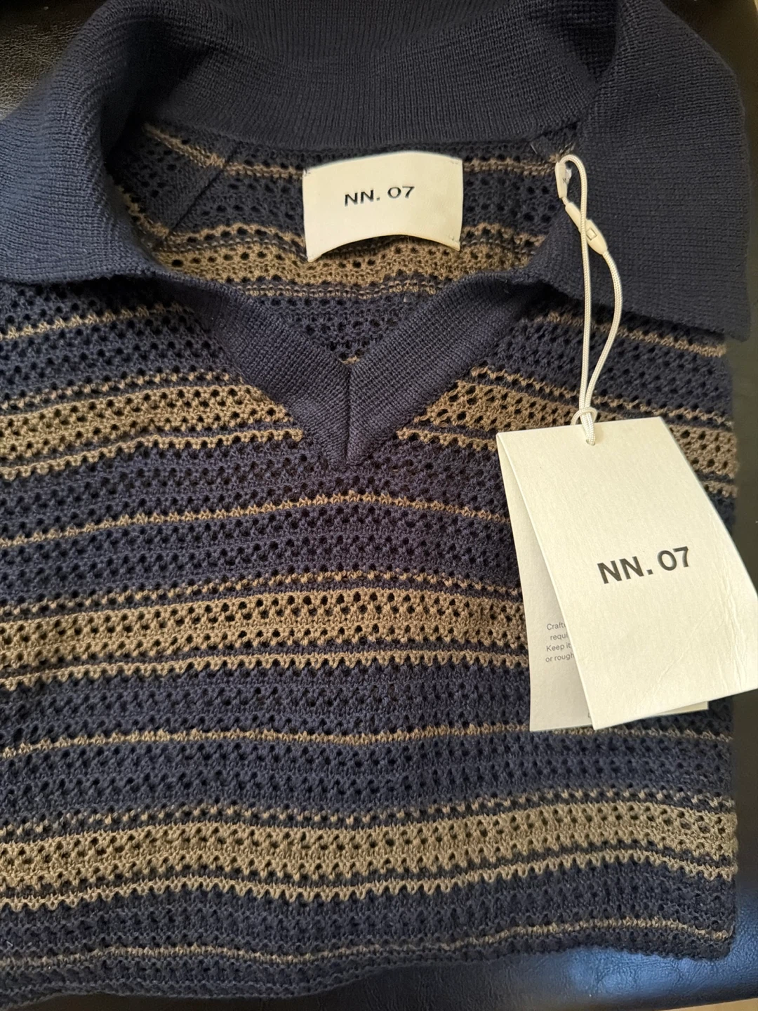 NN.07 Striped Knit Polo Shirt - photo 3