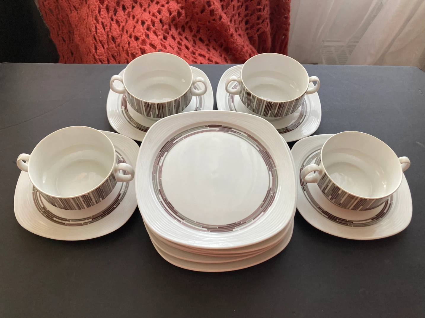 Set Soup Bowls with Saucers and plates. Arzberg - photo 5