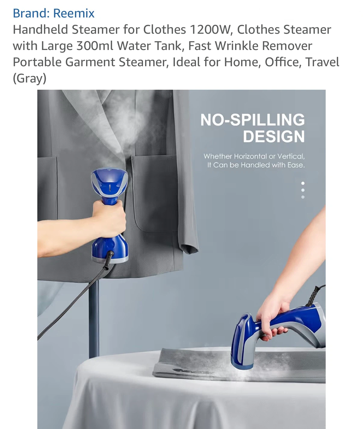 Reemix Handheld Clothes Steamer 1200W - photo 2