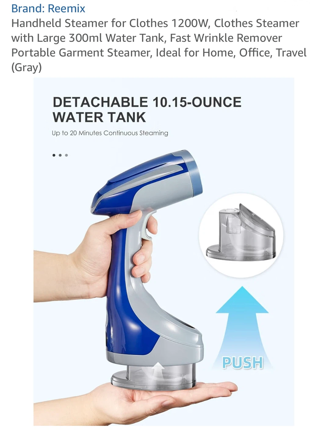 Reemix Handheld Clothes Steamer 1200W - photo 3
