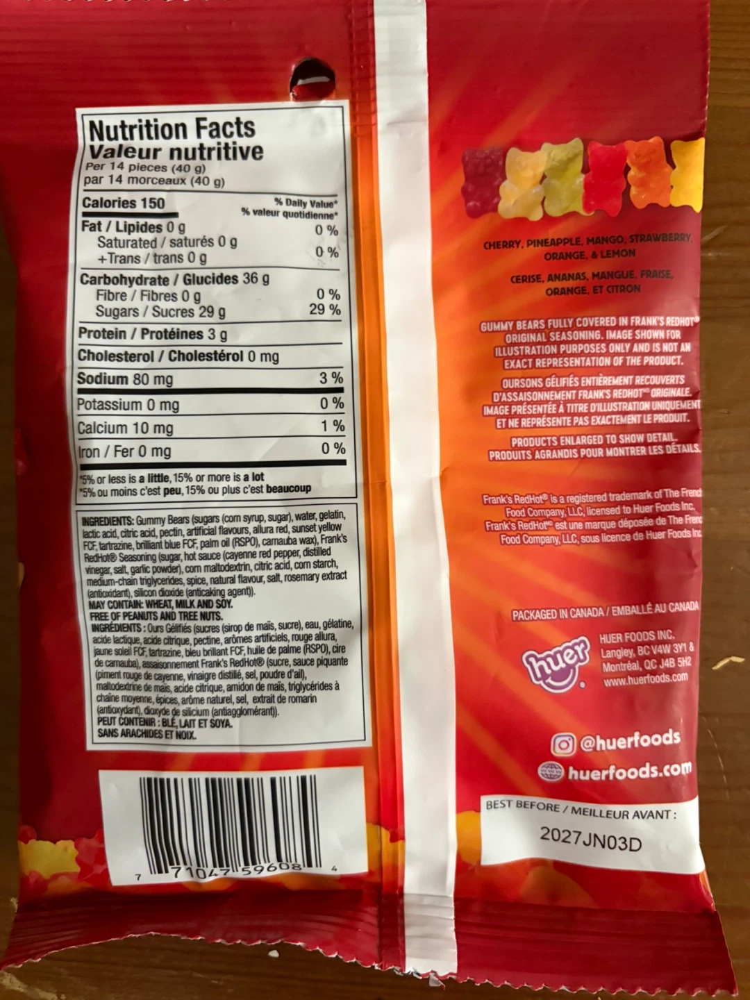Huer Frank's RedHot Spicy Gummy Bears - photo 2