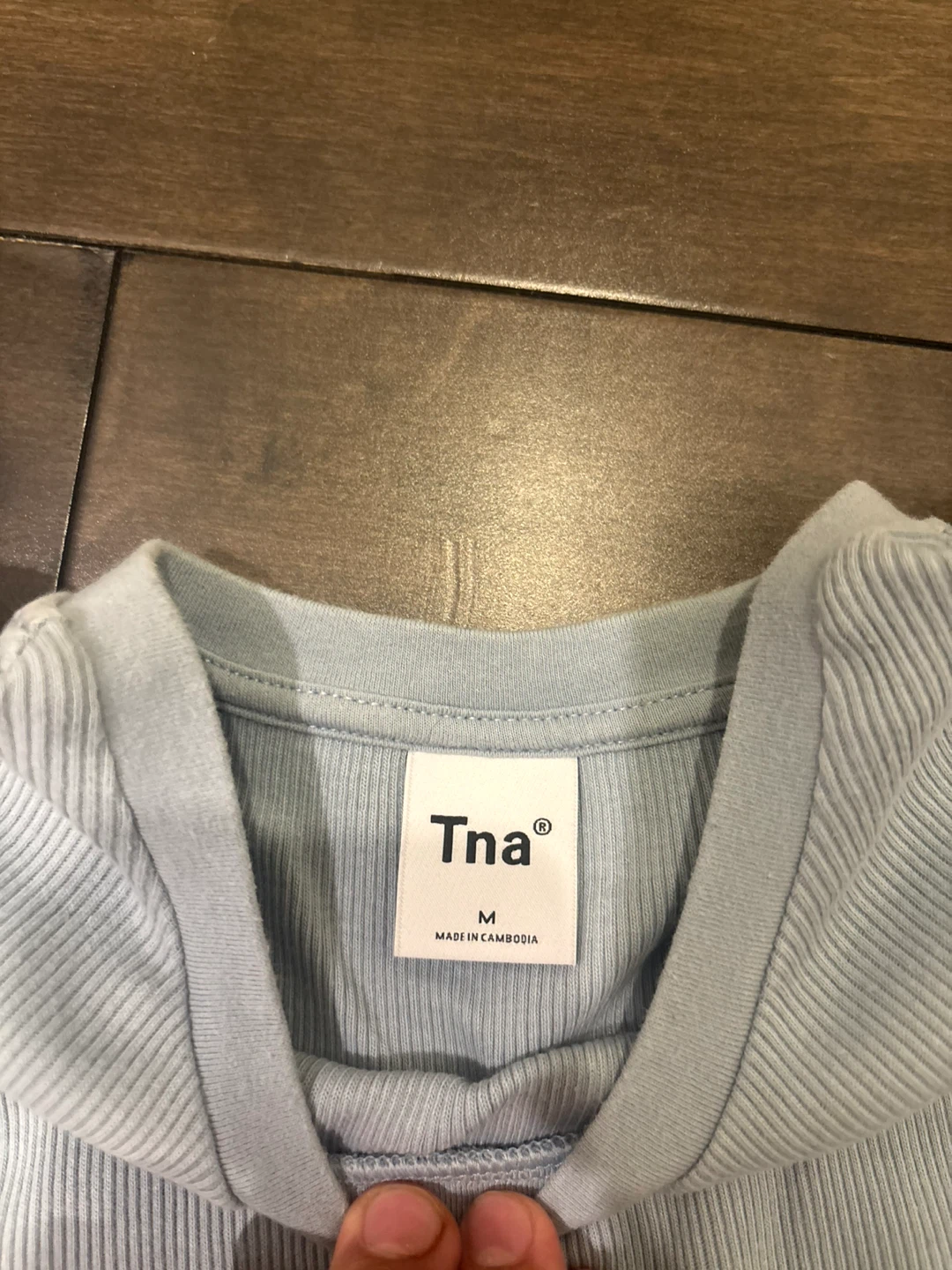 Tna Ribbed T-Shirt - Light Blue - Size M - photo 2