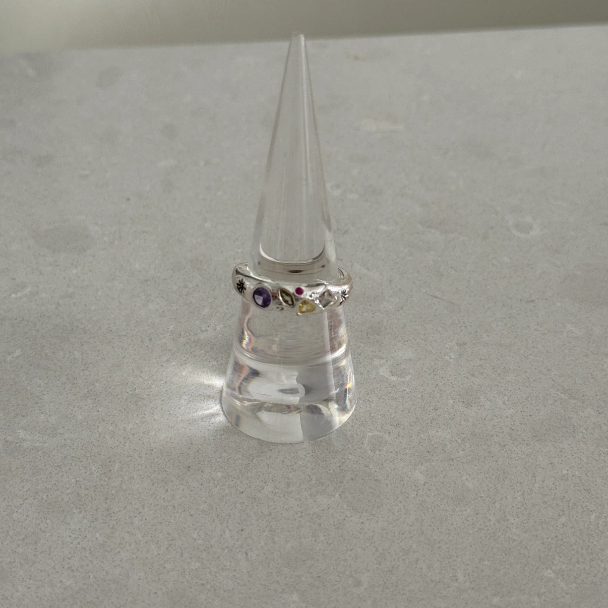 New: Band Ring with Colourful Gemstones